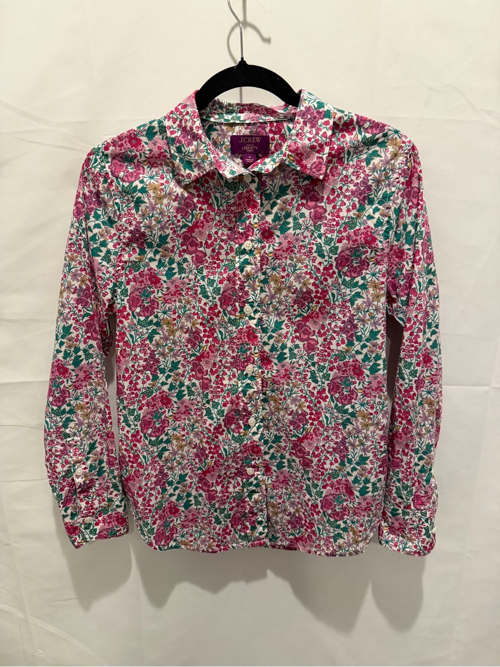 J. Crew x Liberty London Edna floral print slim fit button down size 4.preppy